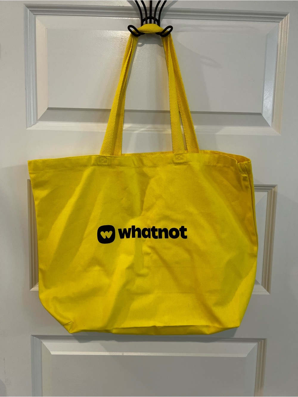 Whatnot limited Yellow Canvas Tote Bag with Dual Shoulder Straps